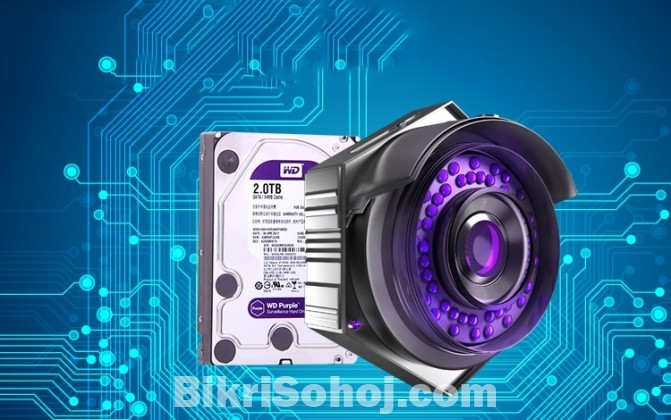 WD Purple 2TB Surveillance Internal HDD for CCTV DVR NVR